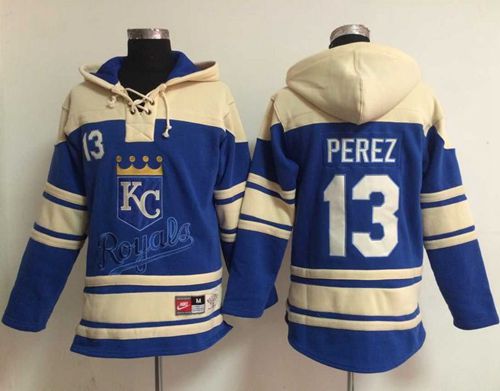 Men's Kansas City Royals ACTIVE PLAYER Custom Blue Stitched Hoodie